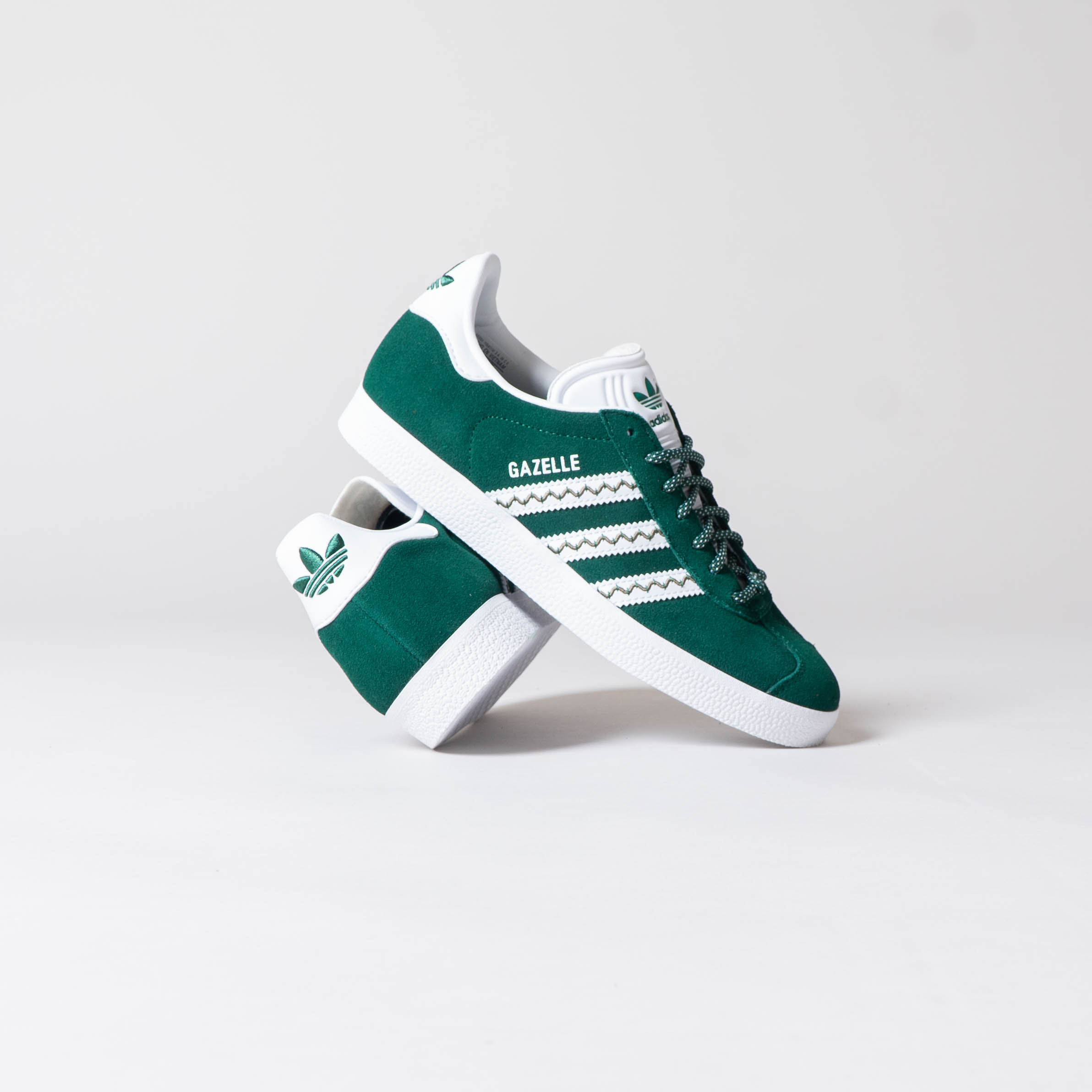 Green adidas hotsell gazelle trainers